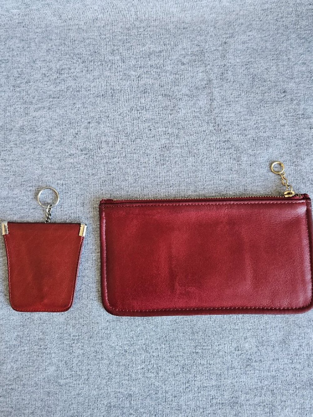 Coach Vintage Skinny Wallet Case Leather Bag Pouch & Squeeze Key Coin Bag Charm - Picture 2 of 12